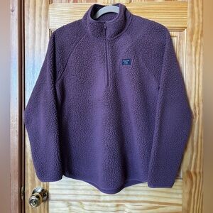 Women’s Abercrombie Half-Zip Sherpa – Size Medium – Purple